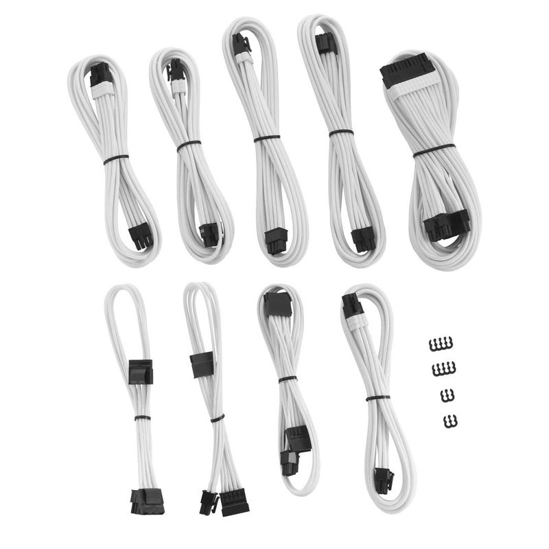 CableMod C-Series Pro ModFlex Sleeved Cable Kit for Corsair Type 4 RM Black Label/RMi/RMX (White) - Image 4